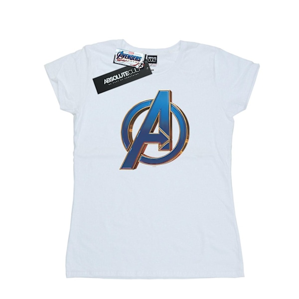 Marvel Womens/Ladies Avengers Endgame Heroic Logo Bomull T-Shir White XXL