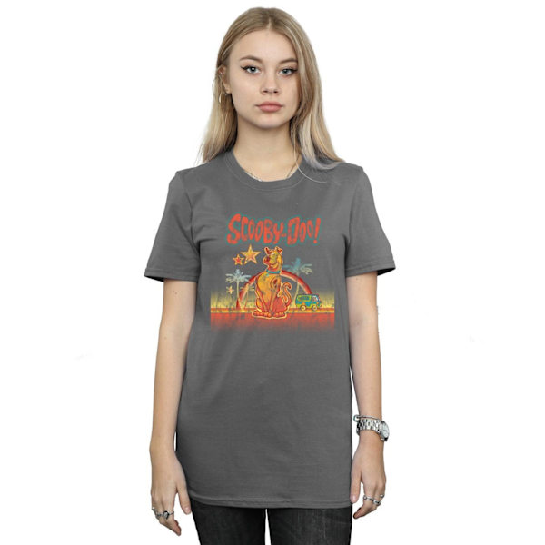 Scooby Doo Dam/Damer Palmträd Bomull Boyfriend T-shirt XX Charcoal XXL