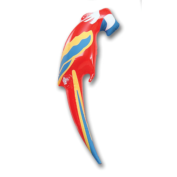 Bristol Novelty Uppblåsbar papegoja 48cm Röd/Blå/Gul/Vit Red/Blue/Yellow/White 48cm