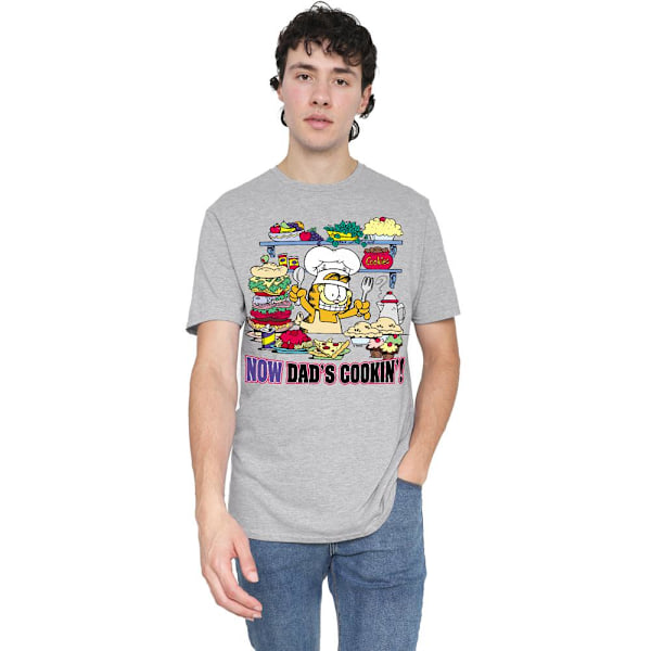 Garfield Herr Nu Pappa Lagar Mat T-Shirt 3XL Sport Heather Sport Heather 3XL