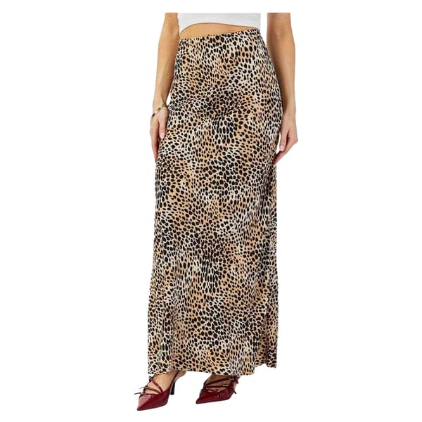 Nobody´s Child Dam Mila Leopardmönstrad Maxikjol i Linne Leopard 10 UK