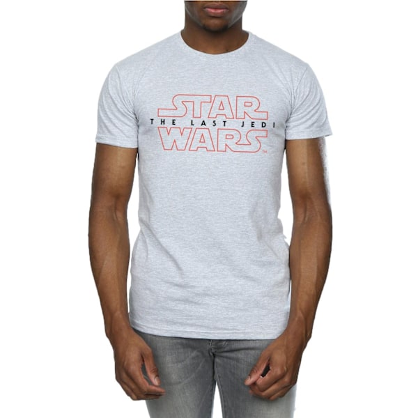 Star Wars: The Last Jedi Herr T-shirt i bomull med logotyp L Sports Grey Sports Grey L