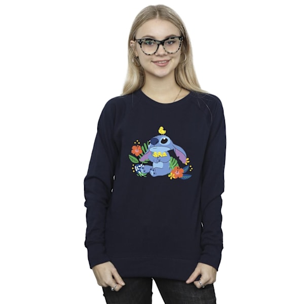 Disney Dam/Kvinnor Lilo & Stitch Fåglar Sweatshirt XXL Marinblå Navy Blue XXL