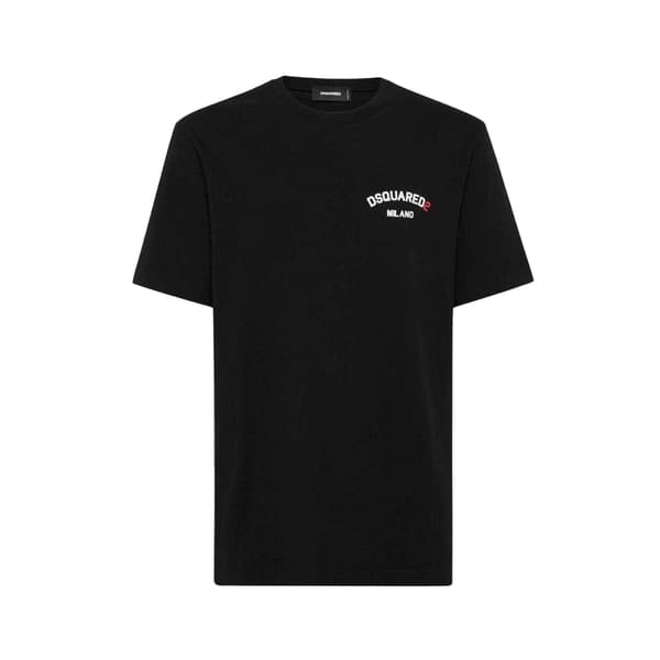 DSquared2 Unisex Vuxen Gummerad Logotyp Bomull Regular T-Shirt S Black S
