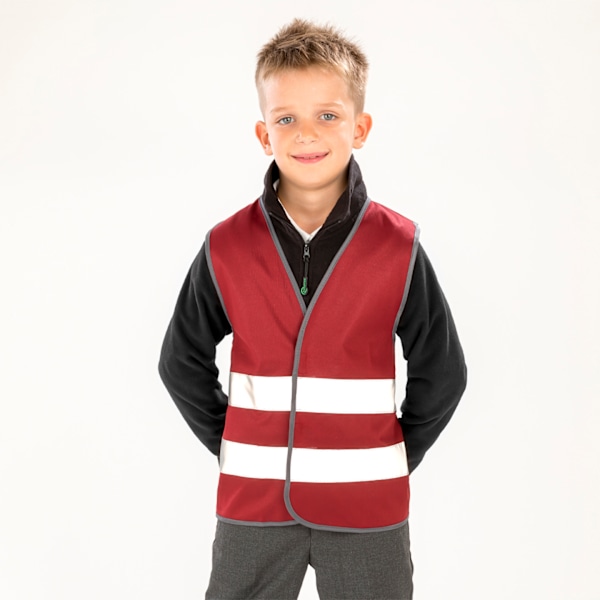 SAFE-GUARD by Result Barn/Barn Core Förbättrad Hi-Vis Väst 1 Burgundy 10-12 Years