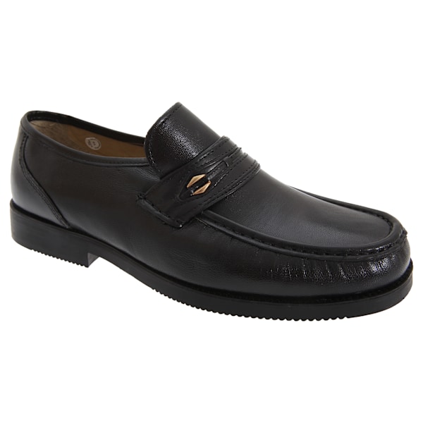 Tycoons herr bred passform sadel trim moccasin typ casual sko Black 10 UK