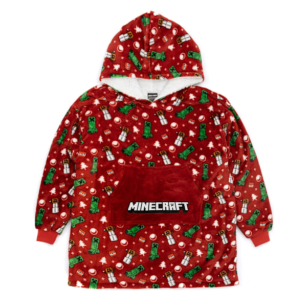 Minecraft Barn Hoodiefilt för barn/barn i storlek Red One Size