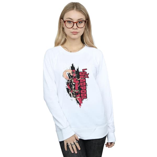 Marvel Dam/Kvinnor Deadpool Lady Deadpool Sweatshirt XL Heather Heather Grey XL