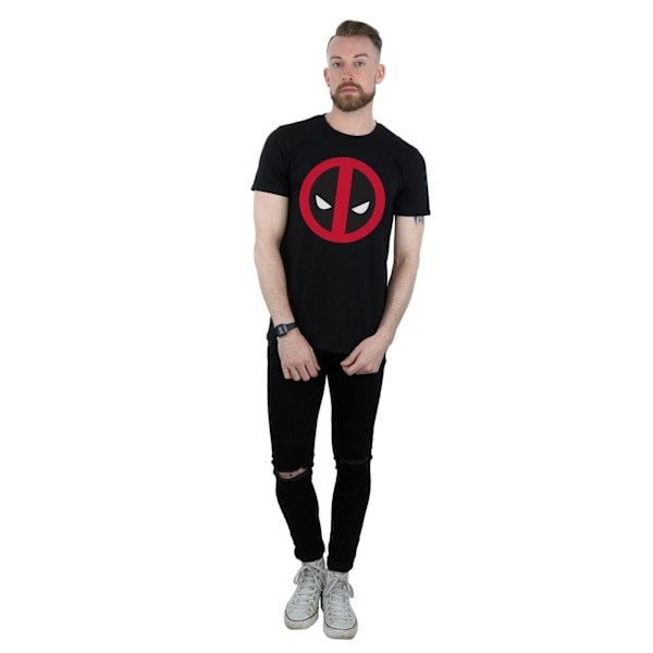 Marvel Deadpool T-shirt med stor ren logotyp, 3XL, svart Black 3XL