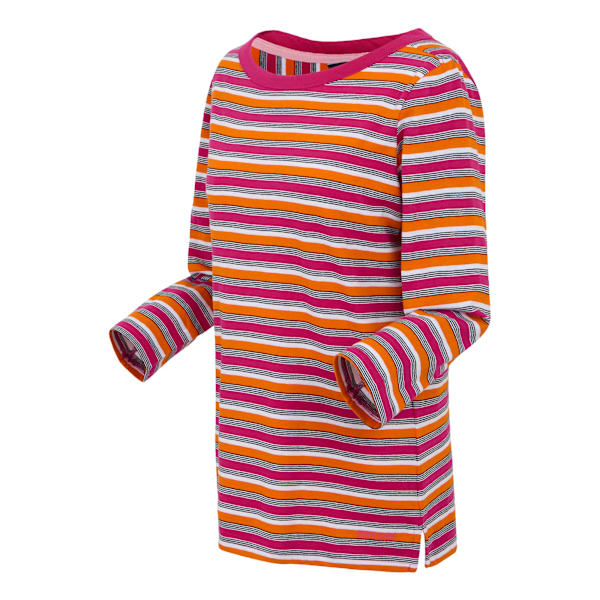 Regatta Dam/Dam Baylette II Randig T-shirt 16 UK Rosa Fu Pink Fusion 16 UK