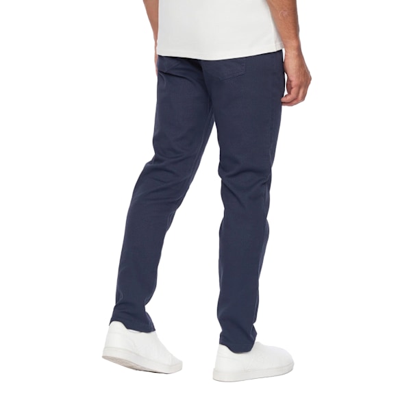 Crosshatch Sullivan Chinos 36R Navy för män Navy 36R