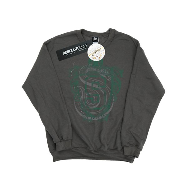 Harry Potter Dam/Kvinnor Slytherin Serpent Crest Sweatshirt X Charcoal XL