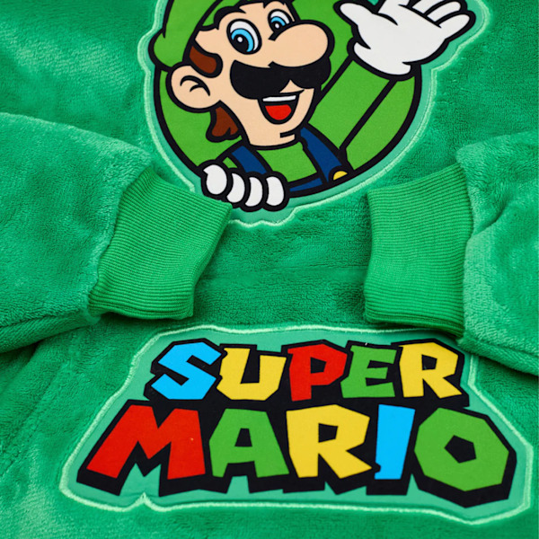 Super Mario Pojkar Luigi Filttröja 9-13 År Grön Green 9-13 Years