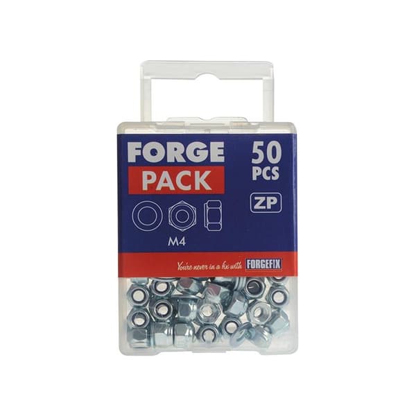 Forgefix Sexkantmuttrar med Nyloninsatser, Zp M4 ForgePack 50 Multi Colour M4 ForgePack 50