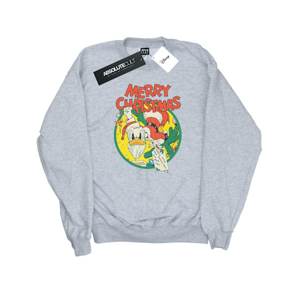 Disney Dam/Kvinnor Kalle Anka God Jul Sweatshirt XL Sports Grey XL