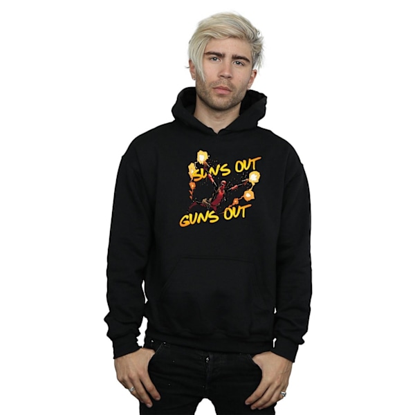 Marvel Deadpool Sun's Out Guns Out Hoodie L Svart Black L