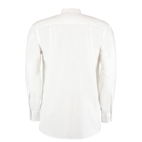 Kustom Kit Herr Workforce Långärmad Skjorta M Vit White M
