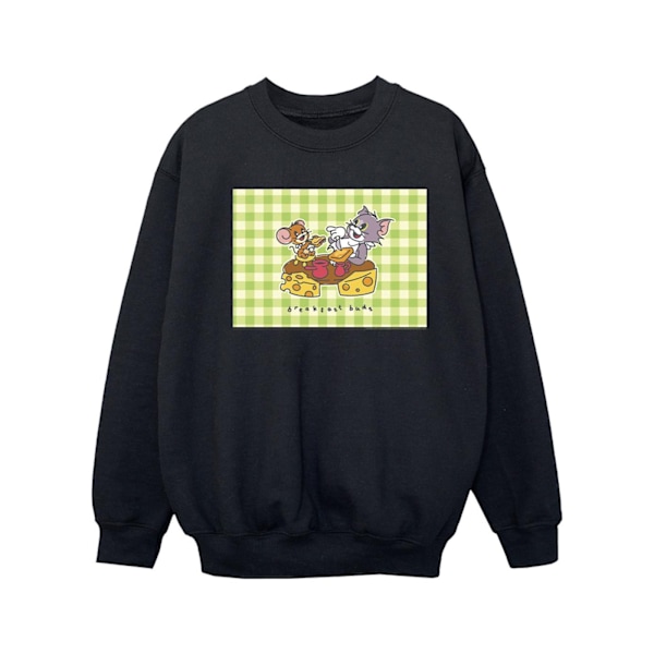 Tom And Jerry Girls Breakfast Buds Sweatshirt 12-13 År Svart Black 12-13 Years