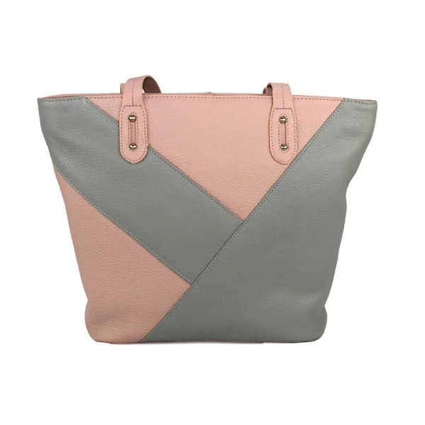 Eastern Counties Leather Adalyn Grain Läderhandväska En Storlek Grey/Pink One Size