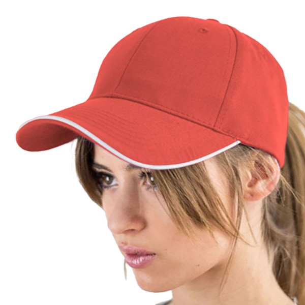 Atlantis Reflect 6 Panel Reflekterande Piping Baseball Cap One Size Red One Size