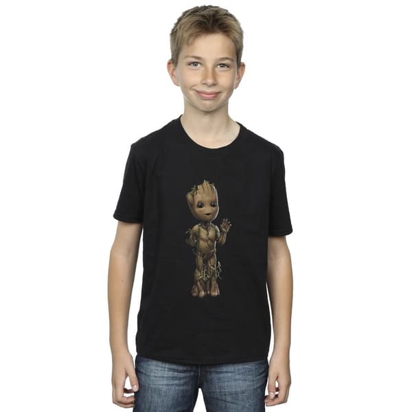 Marvel Pojkar I Am Groot Wave Pose T-Shirt 7-8 År Svart Black 7-8 Years