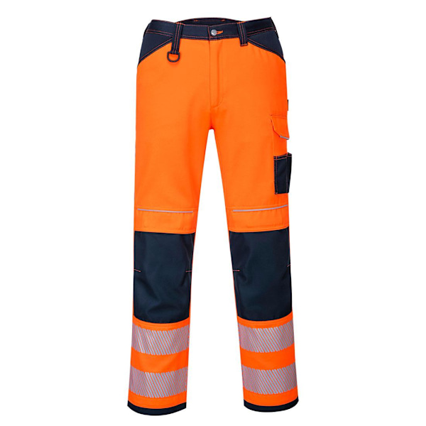 Portwest PW3 Varselbyxor för Män 28R Orange/Marinblå Orange/Navy 28R