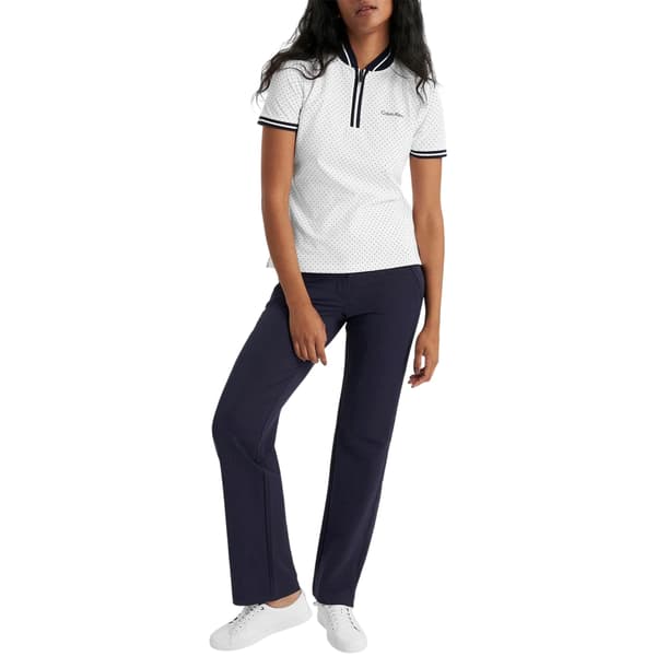 Calvin Klein Dam Camilla Micro-Dot Pikétröja 8 UK Vit White 8 UK