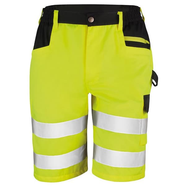 Result Core Herr Reflekterande Säkerhets Cargo Shorts S Gul Yellow S