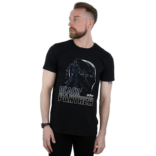 Avengers Infinity War Herr Svart Panter Bomull T-shirt XL Svart Black XL