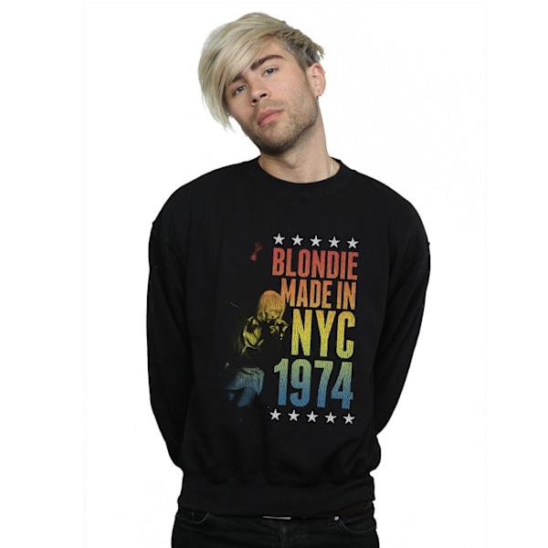 Blondie Mens Rainbow NYC Sweatshirt 3XL Svart Black 3XL