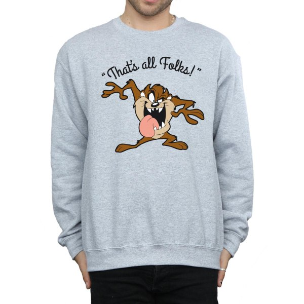 Looney Tunes Herr That´s All Folks Taz Sweatshirt L Sports Grey Sports Grey L