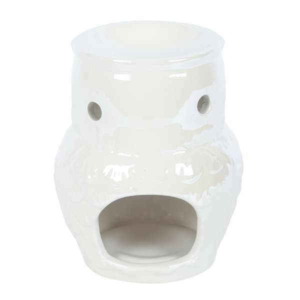 Something Different Iriserande Uggla Oljebrännare En Storlek Vit White One Size