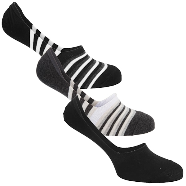 Floso Mens Invisible Trainer Socks (3-pack) UK 7-11/EUR 41-46 Black/White UK 7-11/EUR 41-46