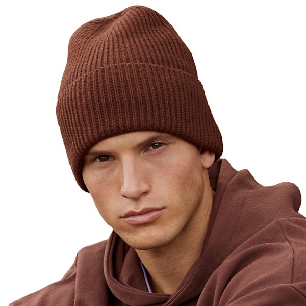 Beechfield Unisex Vuxen Cuffed Oversized Beanie One Size Valnöt Walnut One Size