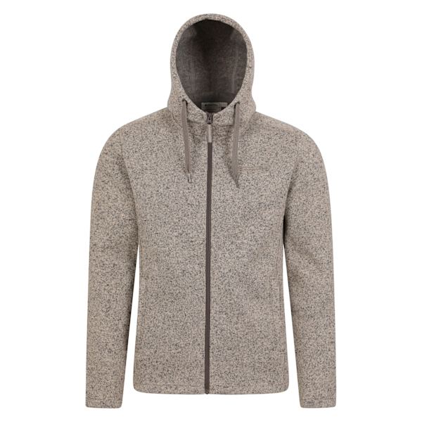 Mountain Warehouse Mens Nevis Fleece Full Zip Hoodie L Beige Beige L
