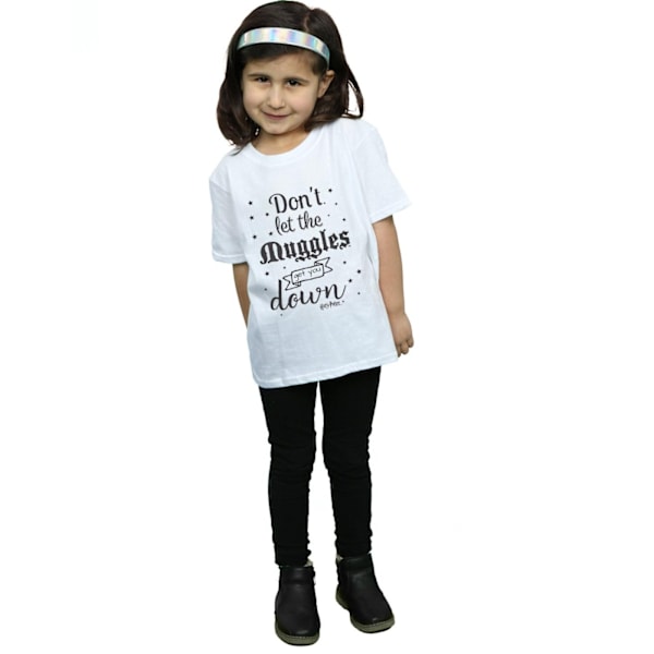 Harry Potter Girls Don´t Let The Muggles Bomull T-shirt 5-6 År White 5-6 Years