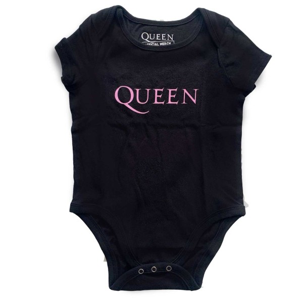 Queen barn/barn logotyp Babygrow 6-9 månader svart Black 6-9 Months
