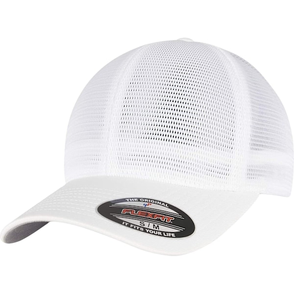Flexfit Unisex Adult 360 Omnimesh Mesh Cap S-M Vit White S-M