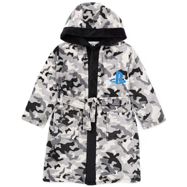 Playstation Pojkar Fluffy Robe 7-8 År Grå/Svart/Off White Grey/Black/Off White 7-8 Years