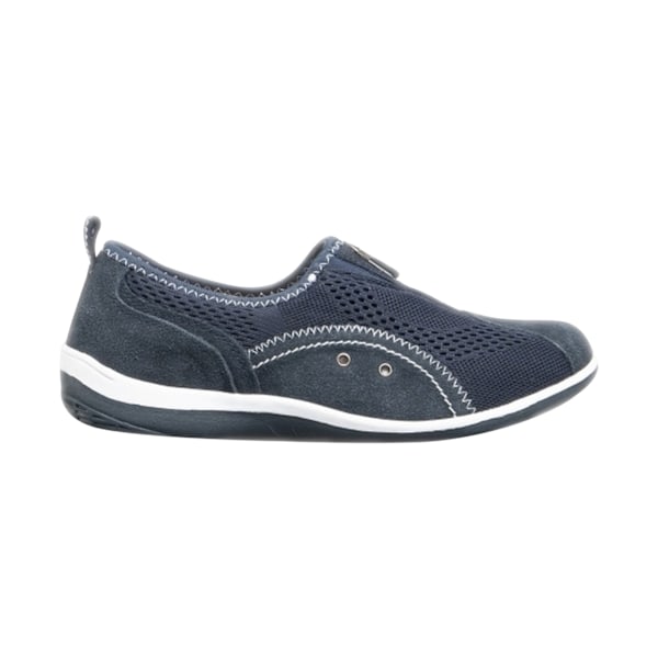 Boulevard Dam/Dam Zip Elastisk Kilar Fritidsskor 7 UK N Navy 7 UK