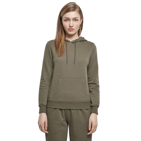 Build Your Brand Dam/Dam Basic Hoodie S Olivgrön Olive S