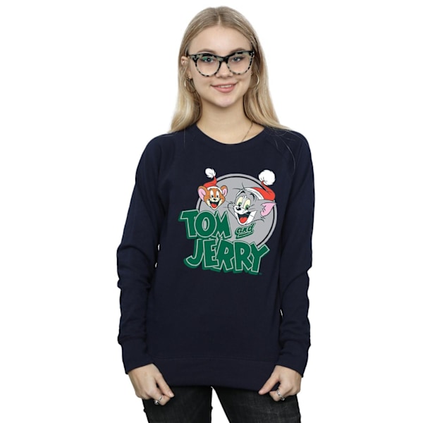 Tom And Jerry Damkläder/Dam Julhälsningar Sweatshirt XXL Navy Blue XXL