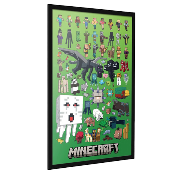 Minecraft Karaktär Montage Poster 91.5cm x 0.12cm x 61cm Multi Multicoloured 91.5cm x 0.12cm x 61cm