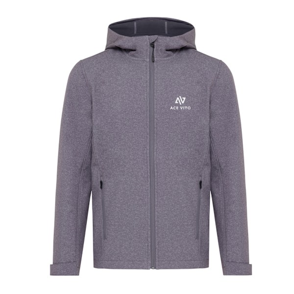 Iqoniq Makalu Återvunnen Polyester Softshelljacka för Män XL Vulc Vulcano Heather Grey Heather XL
