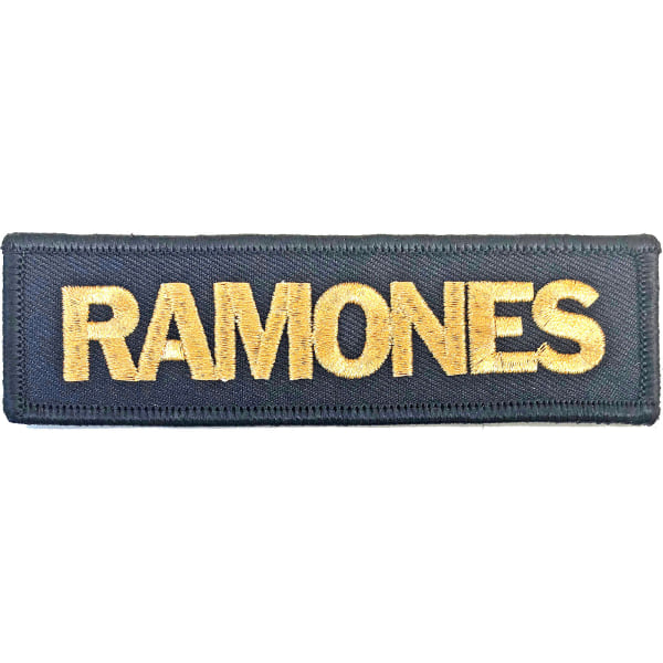 Ramones logotyp stryks på lapp En one size grå/gul Grey/Yellow One Size