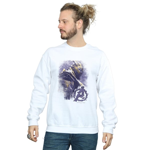 Marvel Mens Avengers Endgame Thanos Borstad Sweatshirt S Vit White S