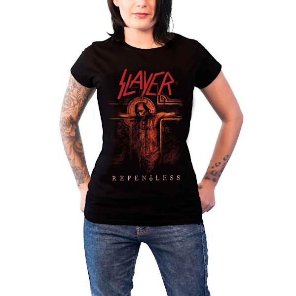 Slayer Unisex Adult Crucifix Bomull T-shirt S Svart Black S