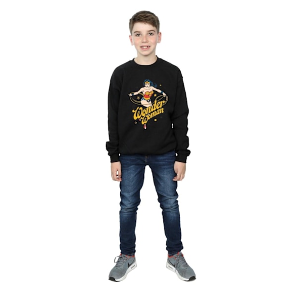 DC Comics Boys Wonder Woman Stars Sweatshirt 12-13 år Svart Black 12-13 Years