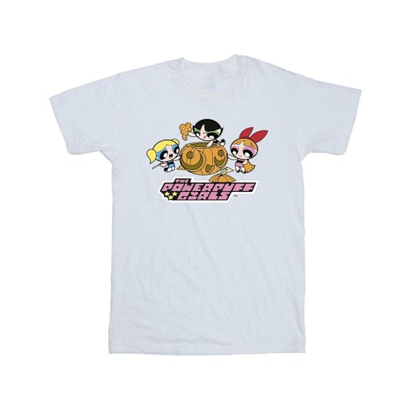 Powerpuff Girls Pojkar Flickor Pumpa T-shirt 9-11 år Vit White 9-11 Years