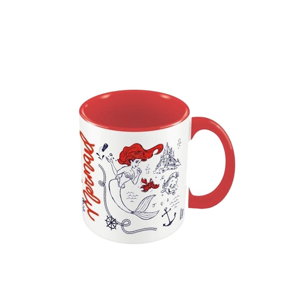 Den lilla sjöjungfrun Inner Two Tone Mug One Size Vit/Röd White/Red One Size